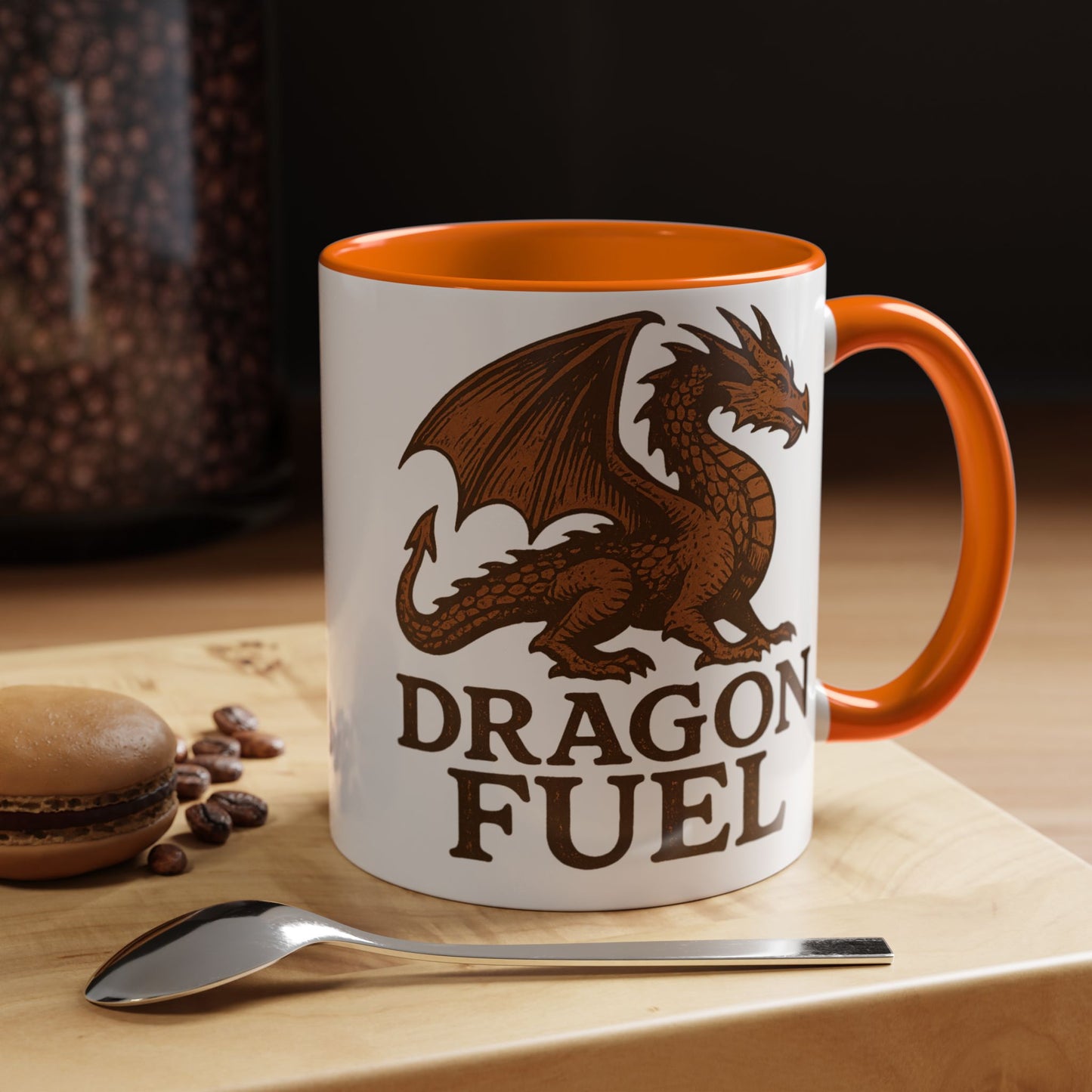 Dragon Fuel Coffee Mug - 11/15oz, Fantasy Gift for Gamers, Unique Dragon Lover's Cup, Dungeons & Dragons Drinkware, Gift for Wizards