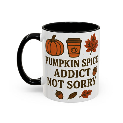 Pumpkin Spice Addict Coffee Mug, Cozy Fall Gift for Coffee Lovers, Autumn Decor, Cute Mug for Thanksgiving