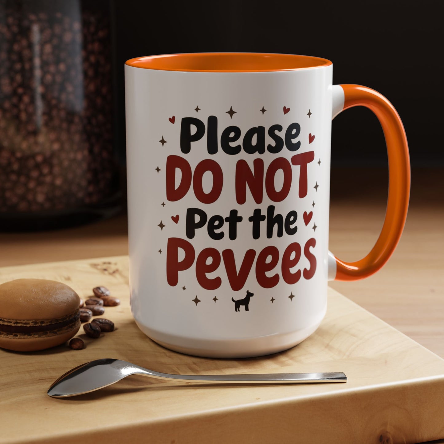 Whimsical Coffee Mug - "Please DO NOT Pet the Peeves"