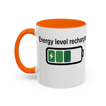 Recharge Your Energy Level, Gift for Tech Lovers, Office Desk Essential, Fun Quote Mug, Unique [...]