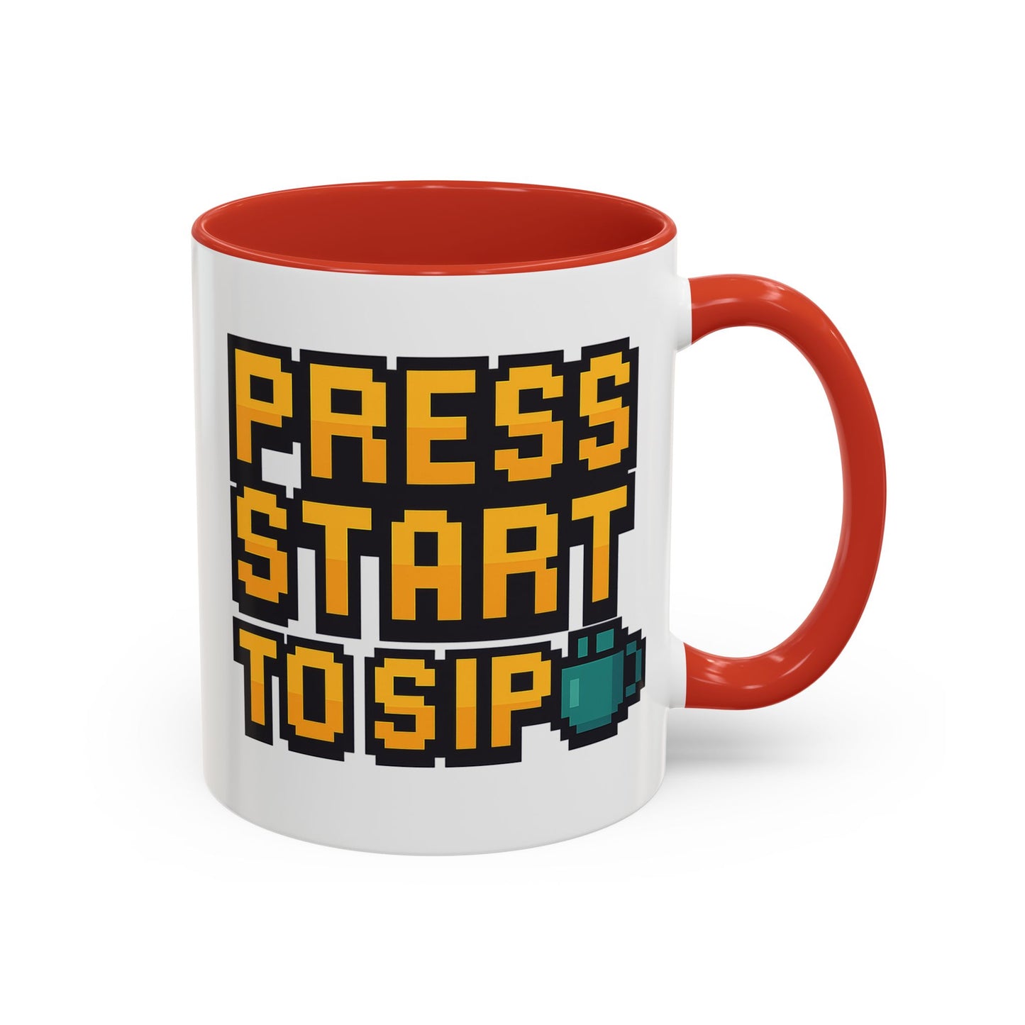 Gamer Coffee Mug, Press Start To Sip, Video Game Gift, Fun Kitchenware, Gaming Decor, Retro Style Mug