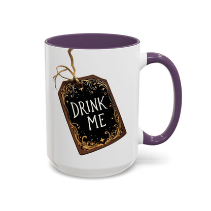 Whimsical Drink Me Coffee Mug - Enchanting Accent Cup for Tea Lovers