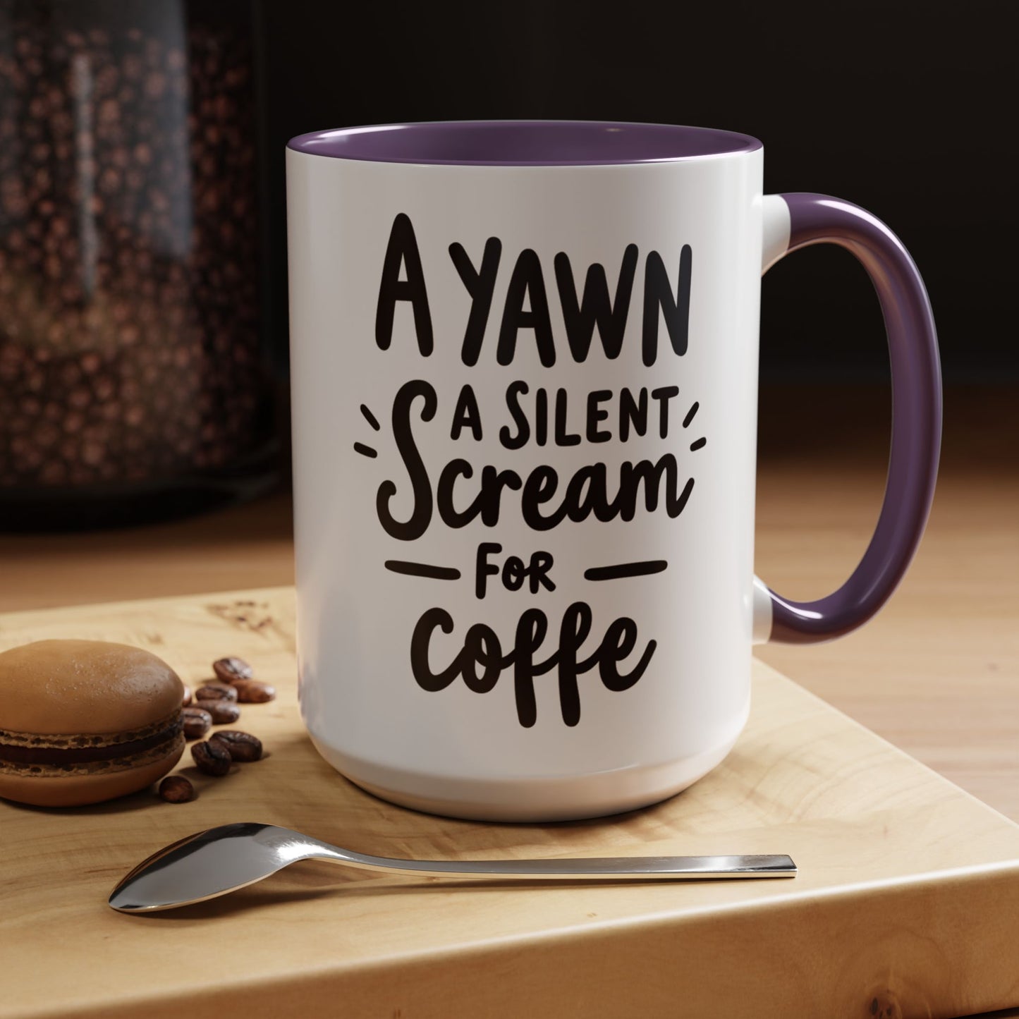 Funny Yawn Coffee Mug - 11oz & 15oz | Perfect Gift for Coffee Lovers