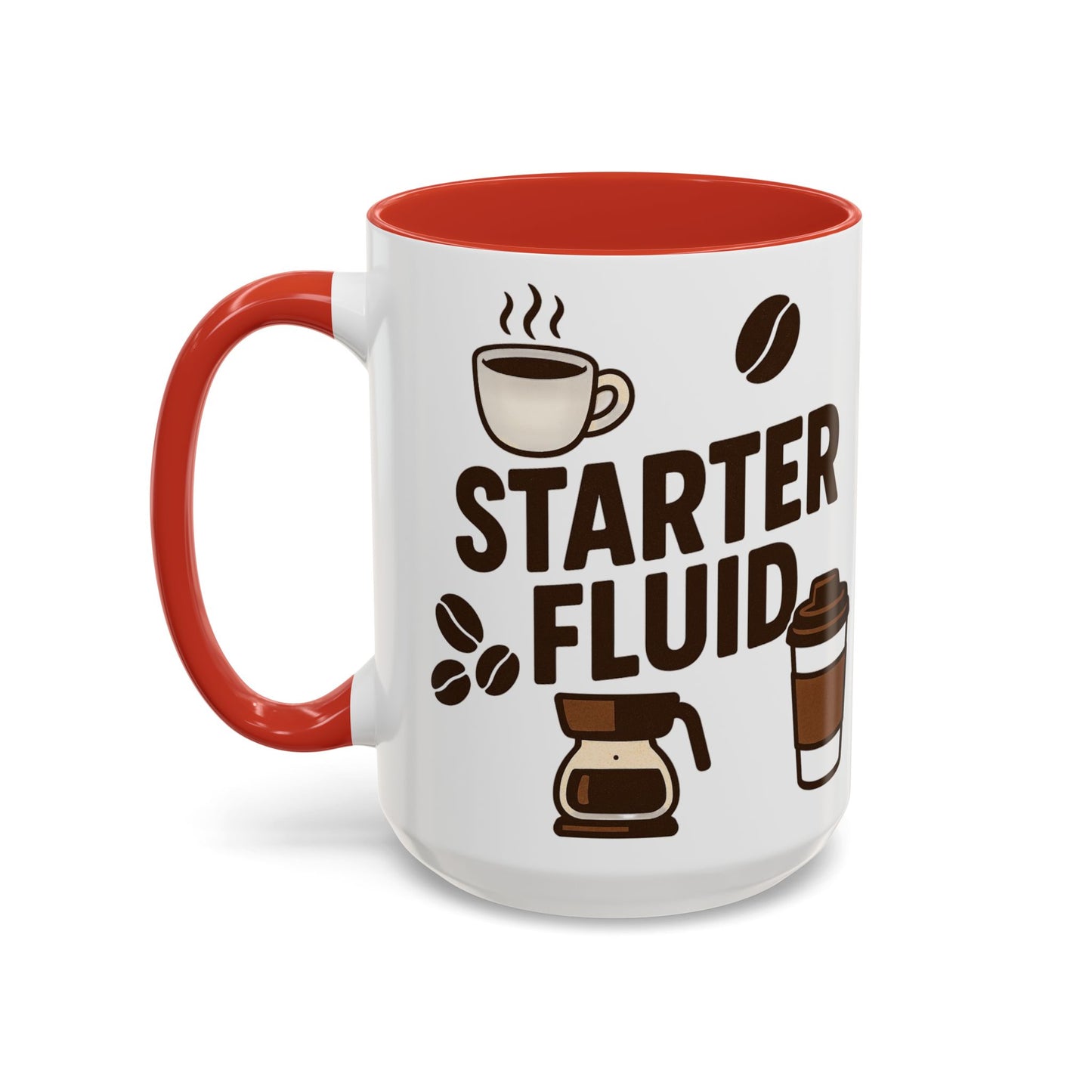 Starter Fluid Coffee Lover's Accent Mug – Perfect Gift for Birthdays, Holidays, or Office Use, Great for Your Morning Brew