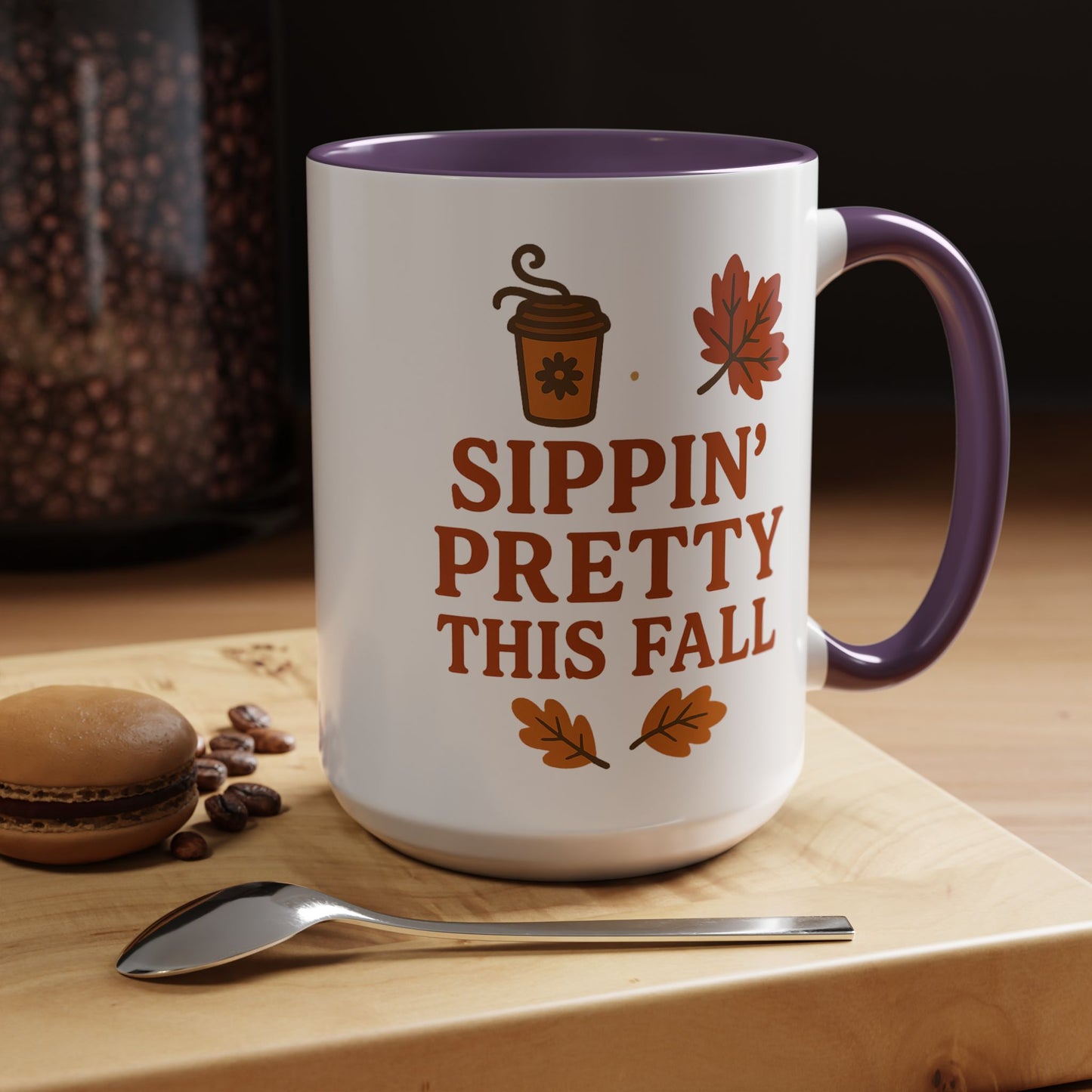 Sippin’ pretty this fall - Accent Coffee Mug (11, 15oz)