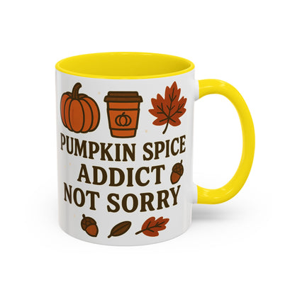 Pumpkin Spice Addict Coffee Mug, Cozy Fall Gift for Coffee Lovers, Autumn Decor, Cute Mug for Thanksgiving