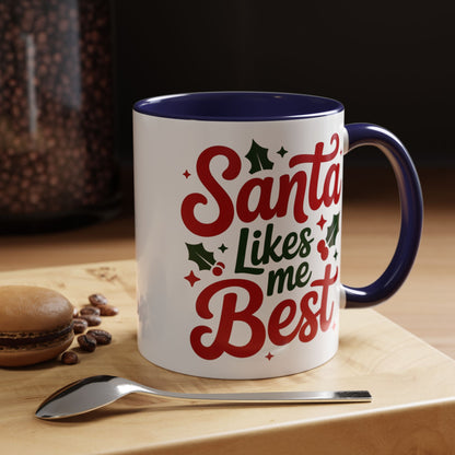 Santa Likes Me Best, Winter Decor, Gift for Coffee Lovers, Unique Present