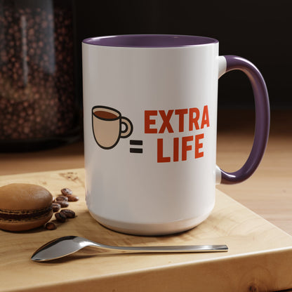 Coffee Extra Life Design, Unique Kitchen Decor, Birthday or Holiday Gift