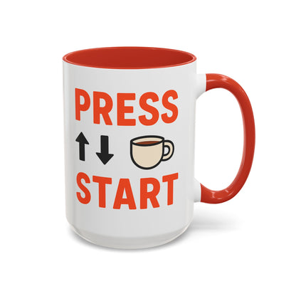 Press Start Retro Gamer Design, Fun Gifts for Gamers, Office Essentials, Tea Lovers, Unique Home Decor