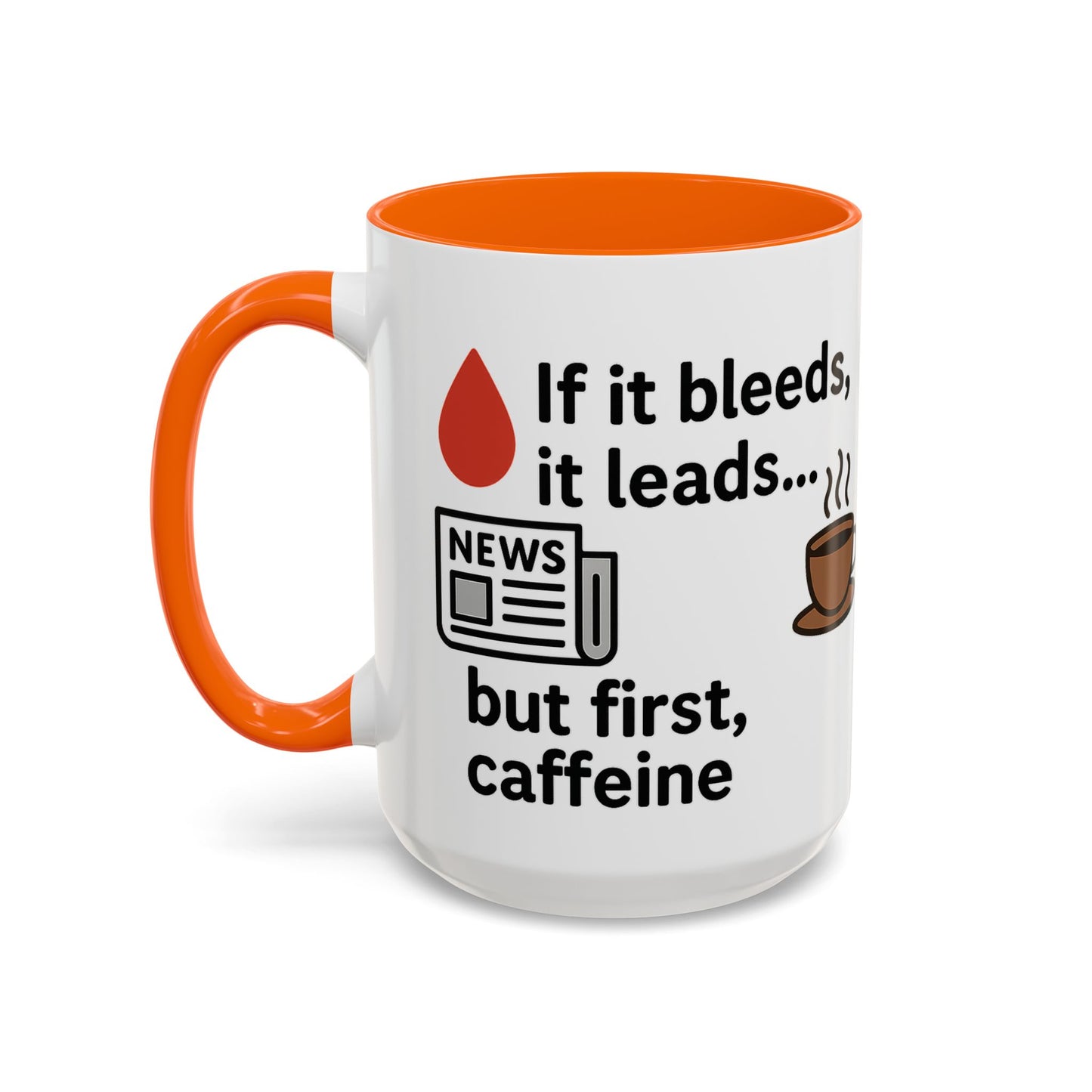 If it Bleeds it Leads Gift for Journalists, Writers, News Lovers, Unique Mug for Work or Home
