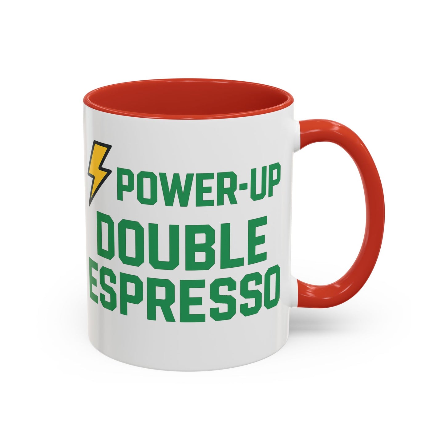 Power-Up Double Espresso Coffee Mug | Energizing Drinkware for Coffee Lovers, Gift for Baristas, Morning Motivation, Kitchen Decor