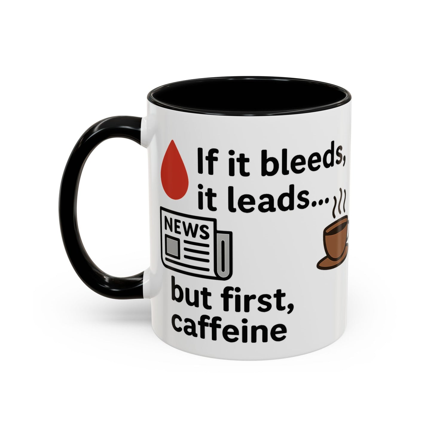 If it Bleeds it Leads Gift for Journalists, Writers, News Lovers, Unique Mug for Work or Home