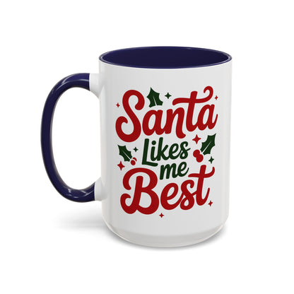 Santa Likes Me Best, Winter Decor, Gift for Coffee Lovers, Unique Present