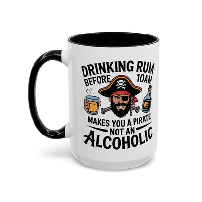 Pirate-Themed Coffee Mug, Fun Gift for Rum Lovers, Perfect for Pirate Parties, Nautical Decor, Unique Holiday Present