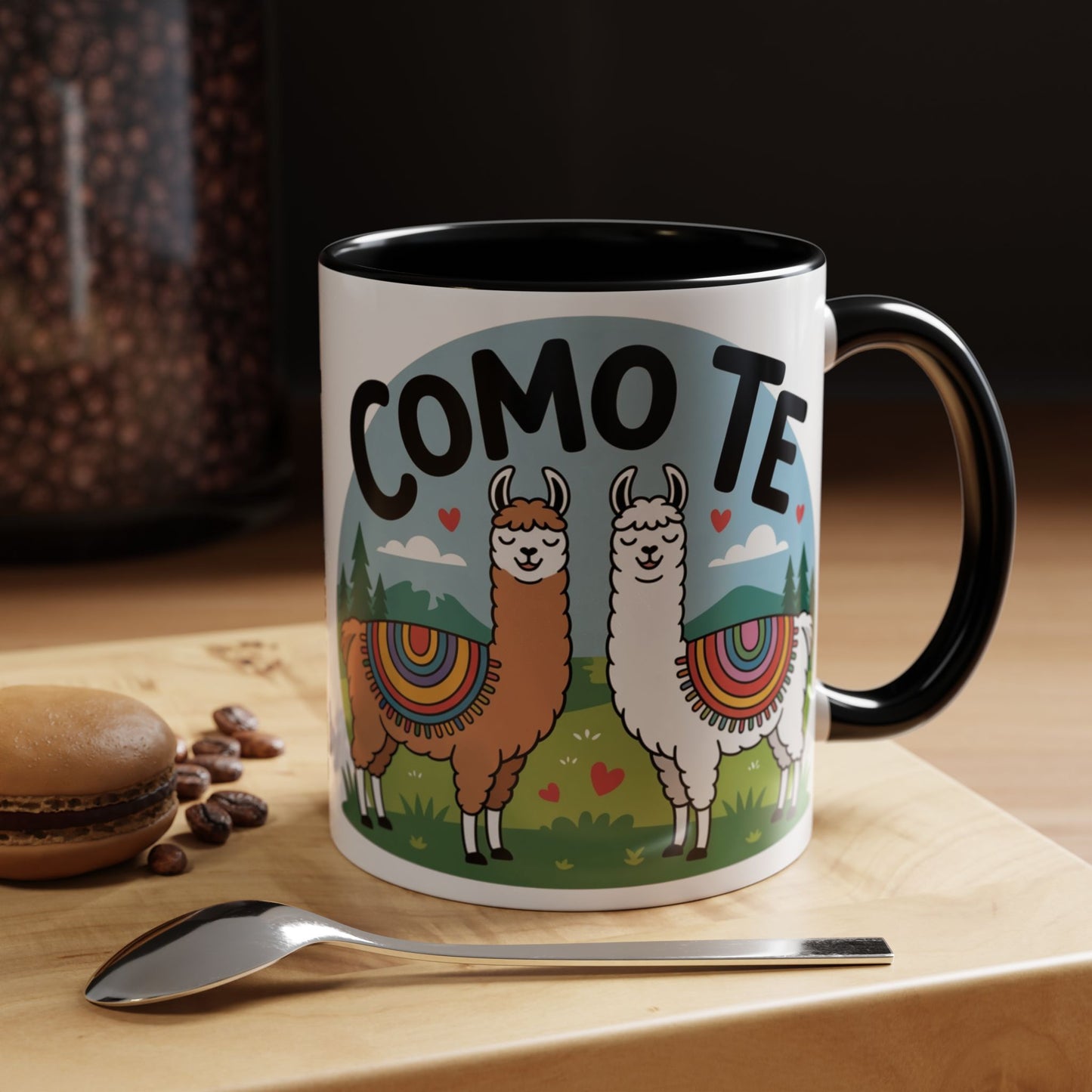 Como Te Llama Love Coffee Mug, Fun Animal Mug