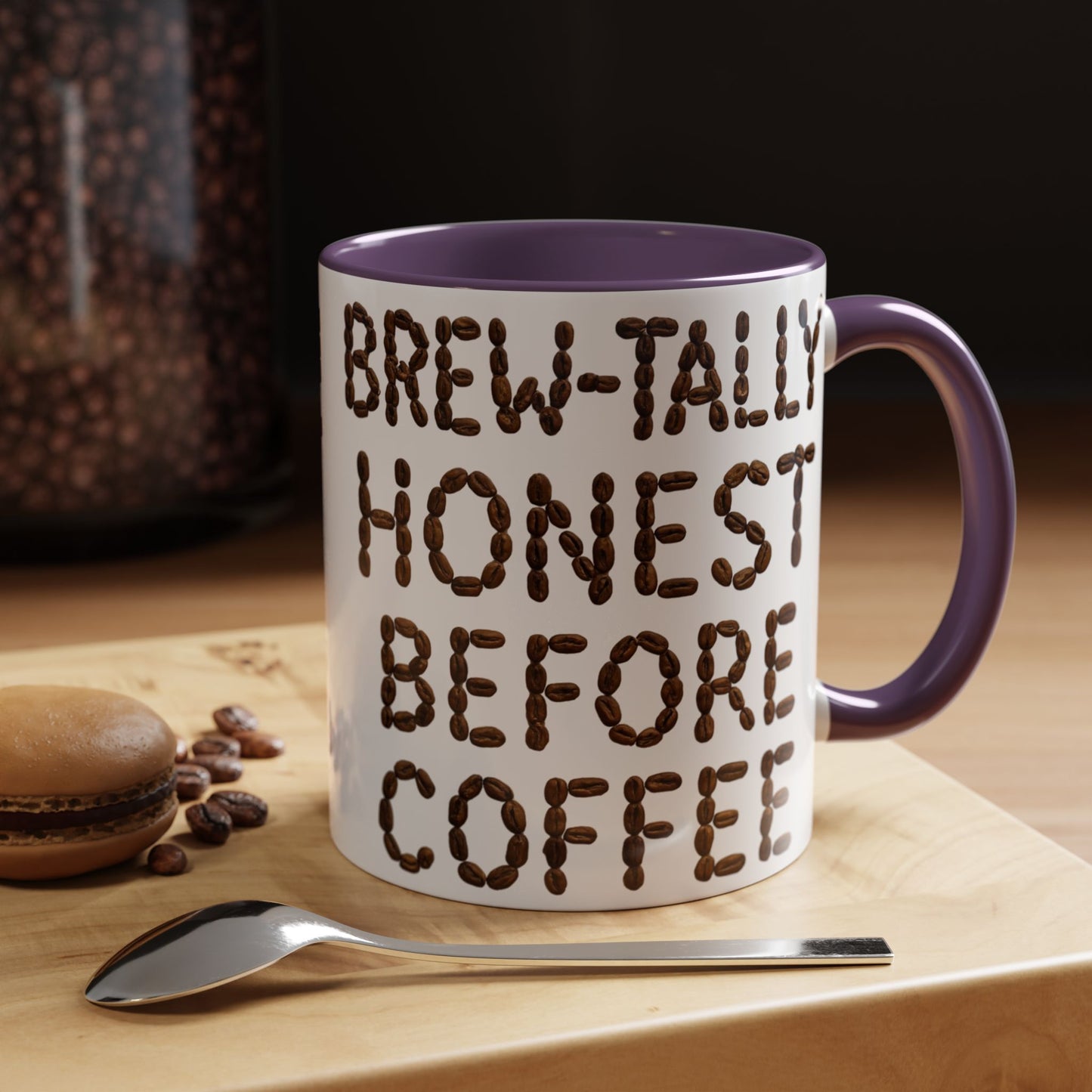 Brew-Tally Honest Before Coffee Mug | Fun Coffee Lover Gift | Humorous Mug for Morning Routine | Black Accented 11oz or 15oz Option