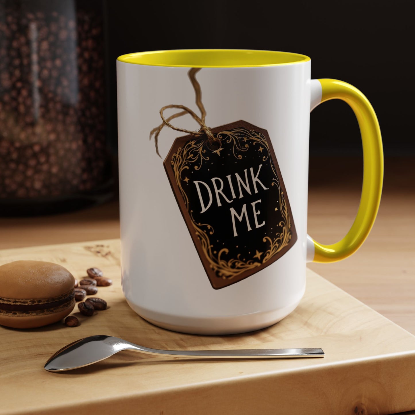 Whimsical Drink Me Coffee Mug - Enchanting Accent Cup for Tea Lovers