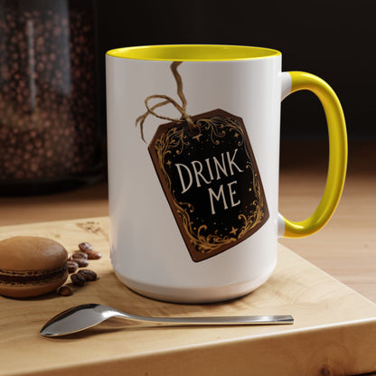 Whimsical Drink Me Coffee Mug - Enchanting Accent Cup for Tea Lovers