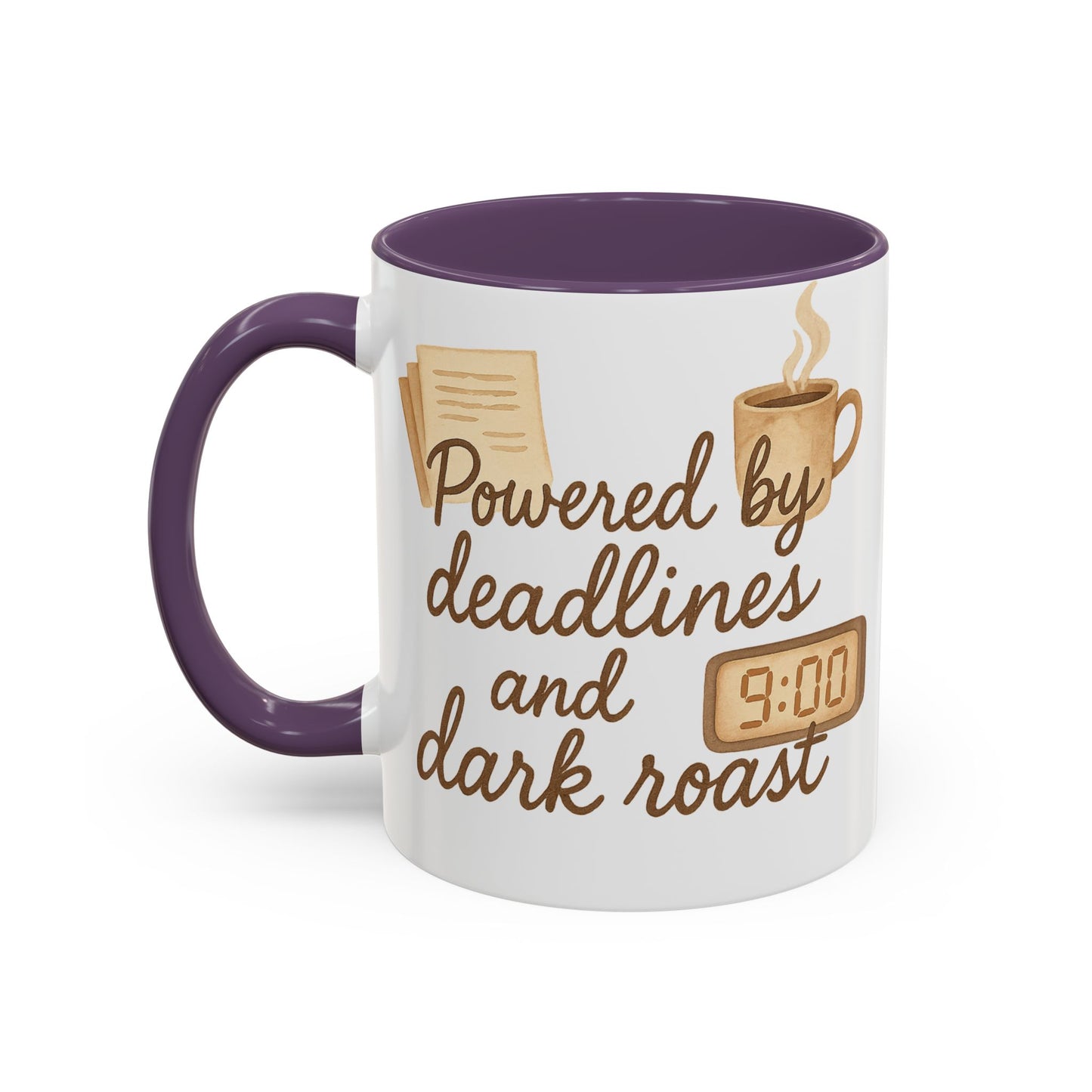 Powered by Deadlines and Dark Roast - Gift for Coffee Lover, Journalist