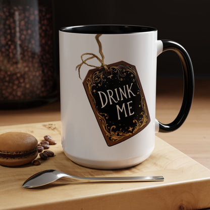 Whimsical Drink Me Coffee Mug - Enchanting Accent Cup for Tea Lovers