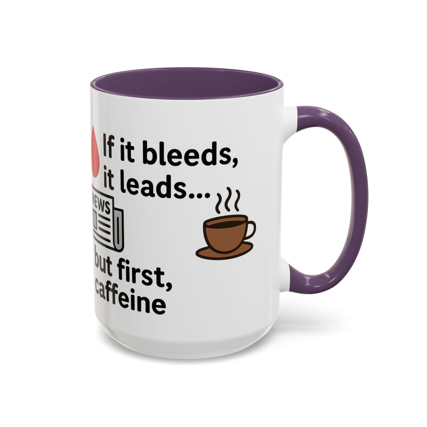 If it Bleeds it Leads Gift for Journalists, Writers, News Lovers, Unique Mug for Work or Home