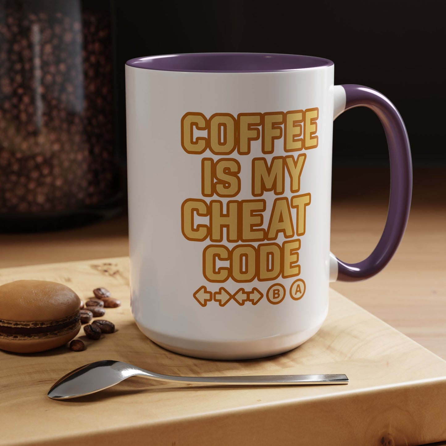 Coffee is My Cheat Code, Game Themed Gift, Funny Mug for Gamers, Gaming Accessory, Birthday Gift for Him