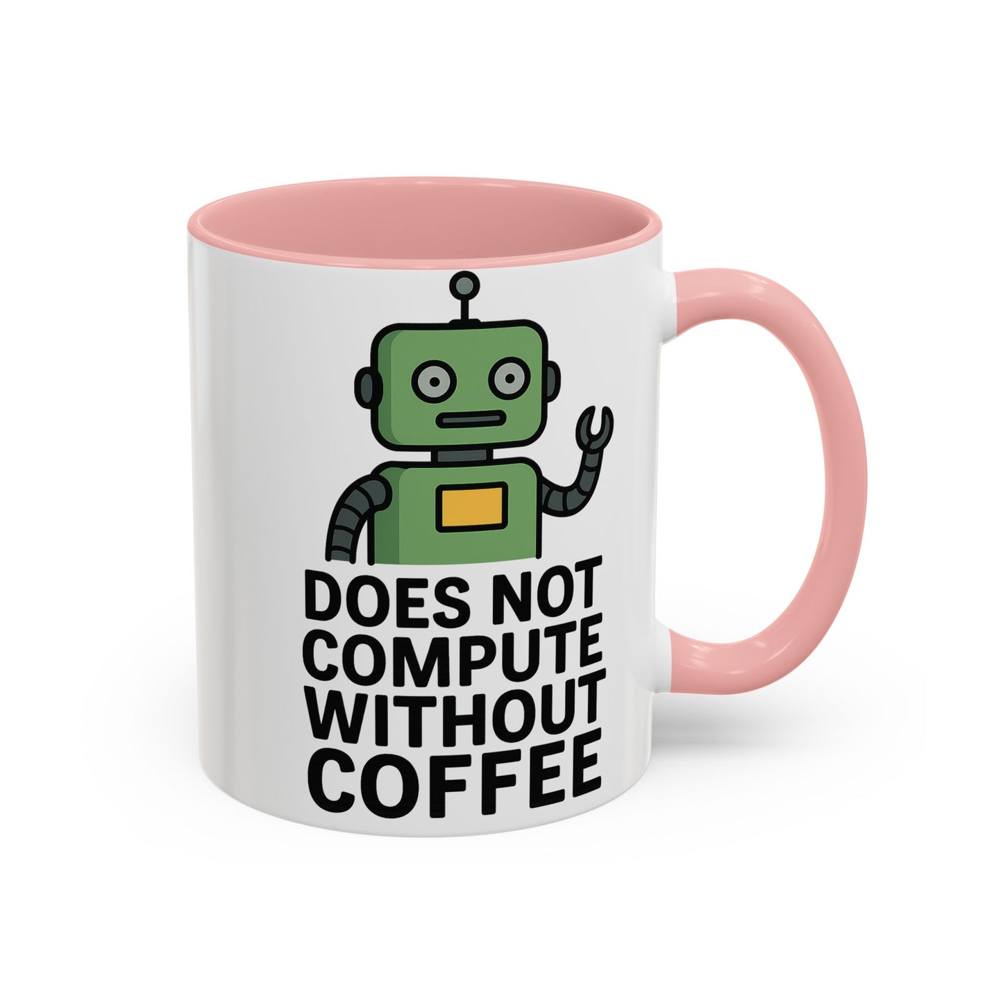 Funny Robot Coffee Mug | Does Not Compute Without Coffee | Gift for Tech Lovers, Office Humor, Geeky Kitchen Decor