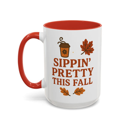 Sippin’ pretty this fall - Accent Coffee Mug (11, 15oz)