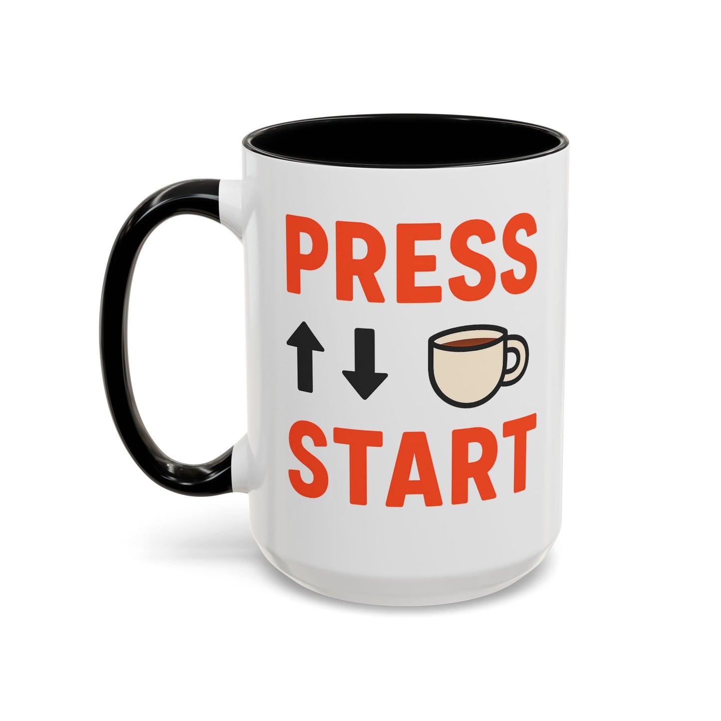 Press Start Retro Gamer Design, Fun Gifts for Gamers, Office Essentials, Tea Lovers, Unique Home Decor