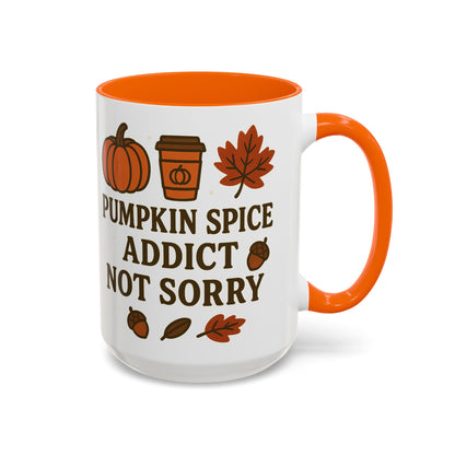 Pumpkin Spice Addict Coffee Mug, Cozy Fall Gift for Coffee Lovers, Autumn Decor, Cute Mug for Thanksgiving
