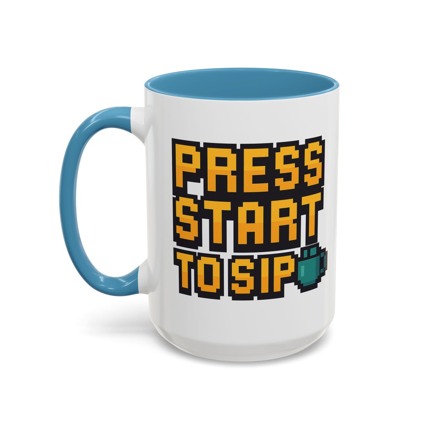Gamer Coffee Mug, Press Start To Sip, Video Game Gift, Fun Kitchenware, Gaming Decor, Retro Style Mug