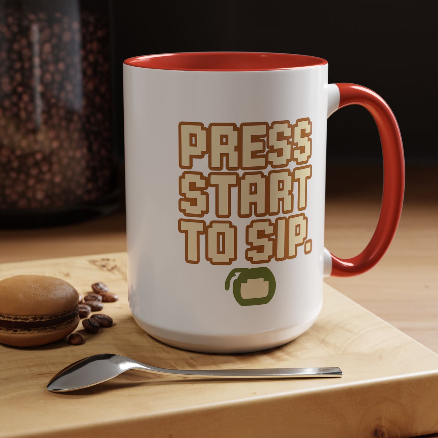 Press Start to Sip, Unique Gift for Gamers, Fun Birthday Present, Video Game Decor, Geeky Kitchenware