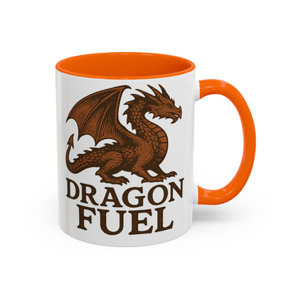 Dragon Fuel Coffee Mug - 11/15oz, Fantasy Gift for Gamers, Unique Dragon Lover's Cup, Dungeons & Dragons Drinkware, Gift for Wizards