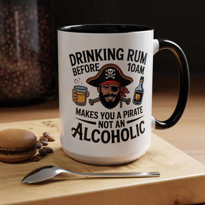Pirate-Themed Coffee Mug, Fun Gift for Rum Lovers, Perfect for Pirate Parties, Nautical Decor, Unique Holiday Present