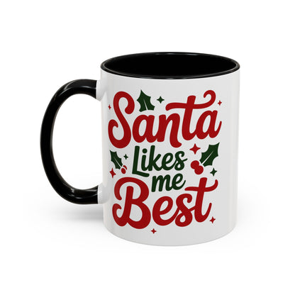 Santa Likes Me Best, Winter Decor, Gift for Coffee Lovers, Unique Present
