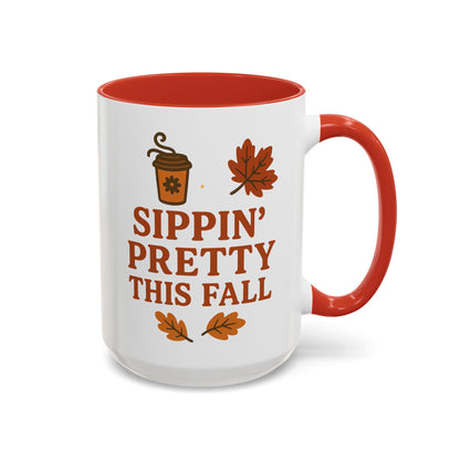 Sippin’ pretty this fall - Accent Coffee Mug (11, 15oz)