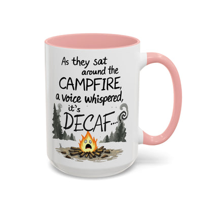 Scary Campfire Decaf Story Coffee Mug - Fun Gift for Outdoor Lovers, Camping, Hiking