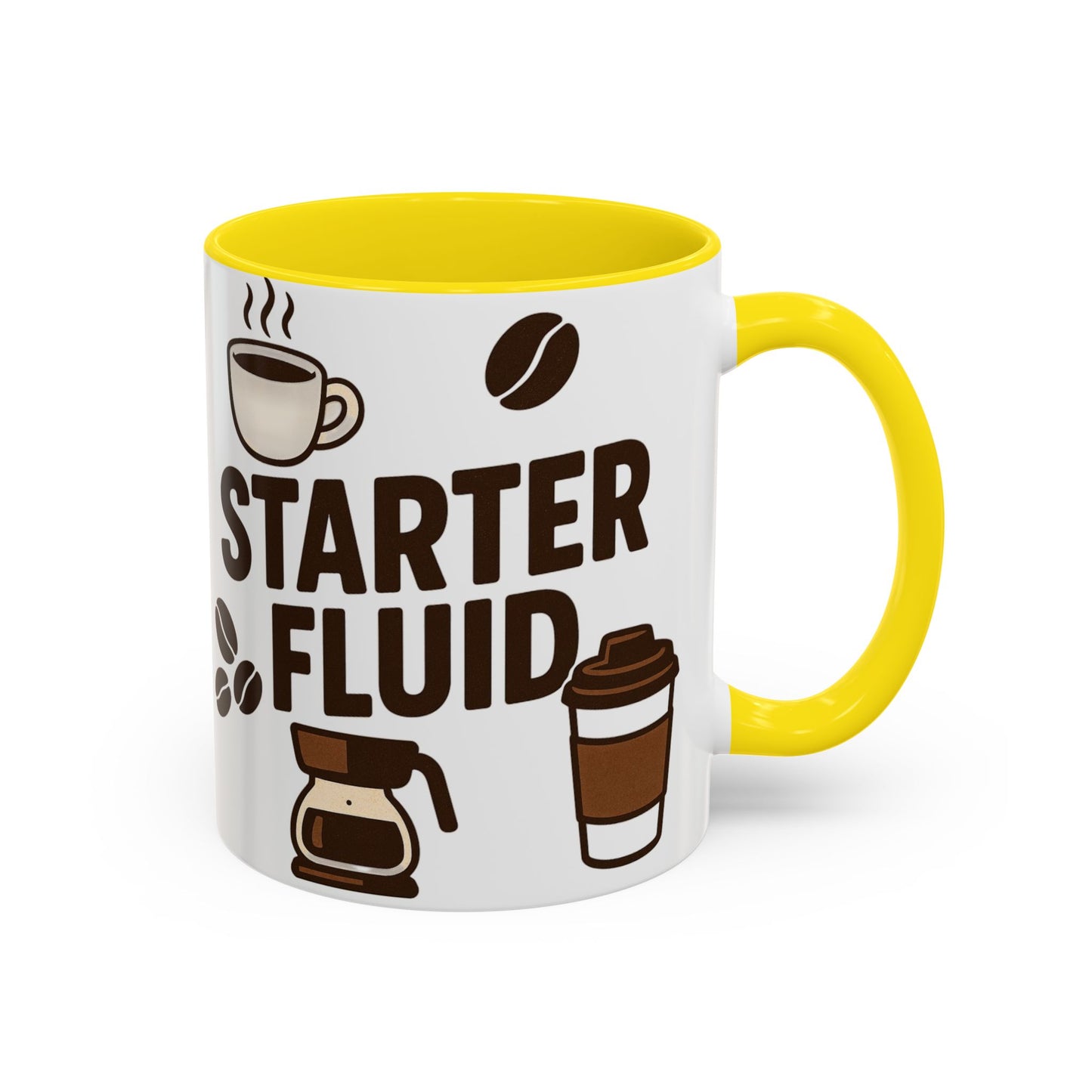 Starter Fluid Coffee Lover's Accent Mug – Perfect Gift for Birthdays, Holidays, or Office Use, Great for Your Morning Brew