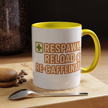 Respawn, Reload, Re-Caffeinate, Perfect Gift for Gamers, Fun Office Cup, Video Game Lover Mug, Birthday Present, [...]