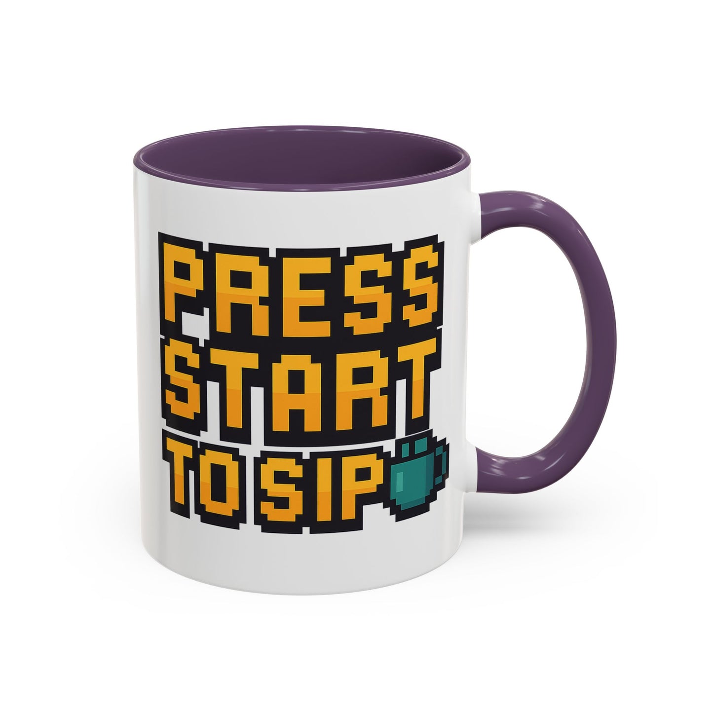 Gamer Coffee Mug, Press Start To Sip, Video Game Gift, Fun Kitchenware, Gaming Decor, Retro Style Mug