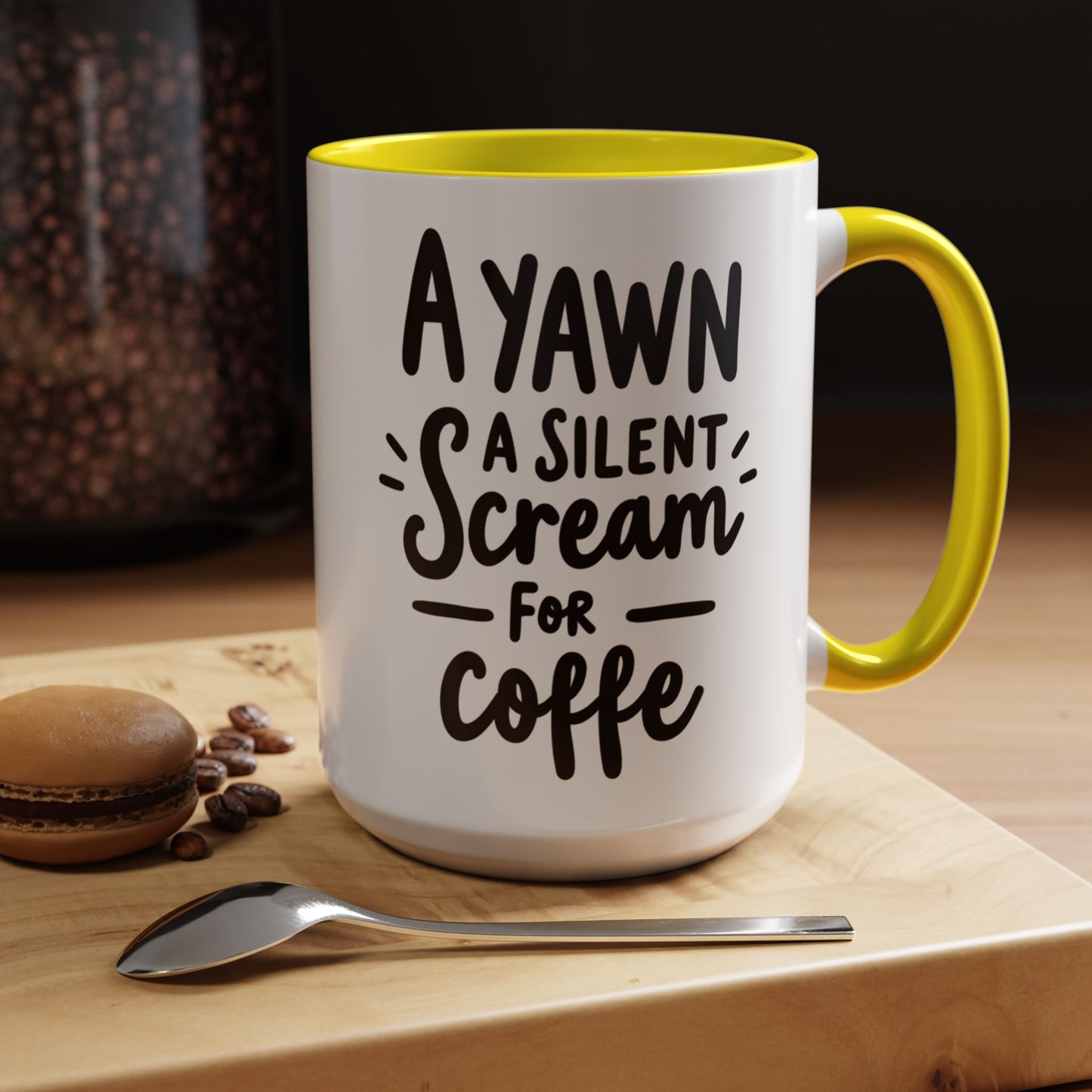 Funny Yawn Coffee Mug - 11oz & 15oz | Perfect Gift for Coffee Lovers