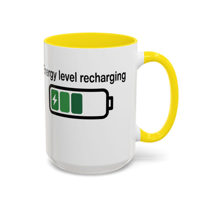 Recharge Your Energy Level, Gift for Tech Lovers, Office Desk Essential, Fun Quote Mug, Unique [...]
