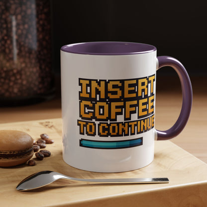 Insert Coffee to Continue, Gift for Tech Lovers, Office Desk Decor, Video Game Mug