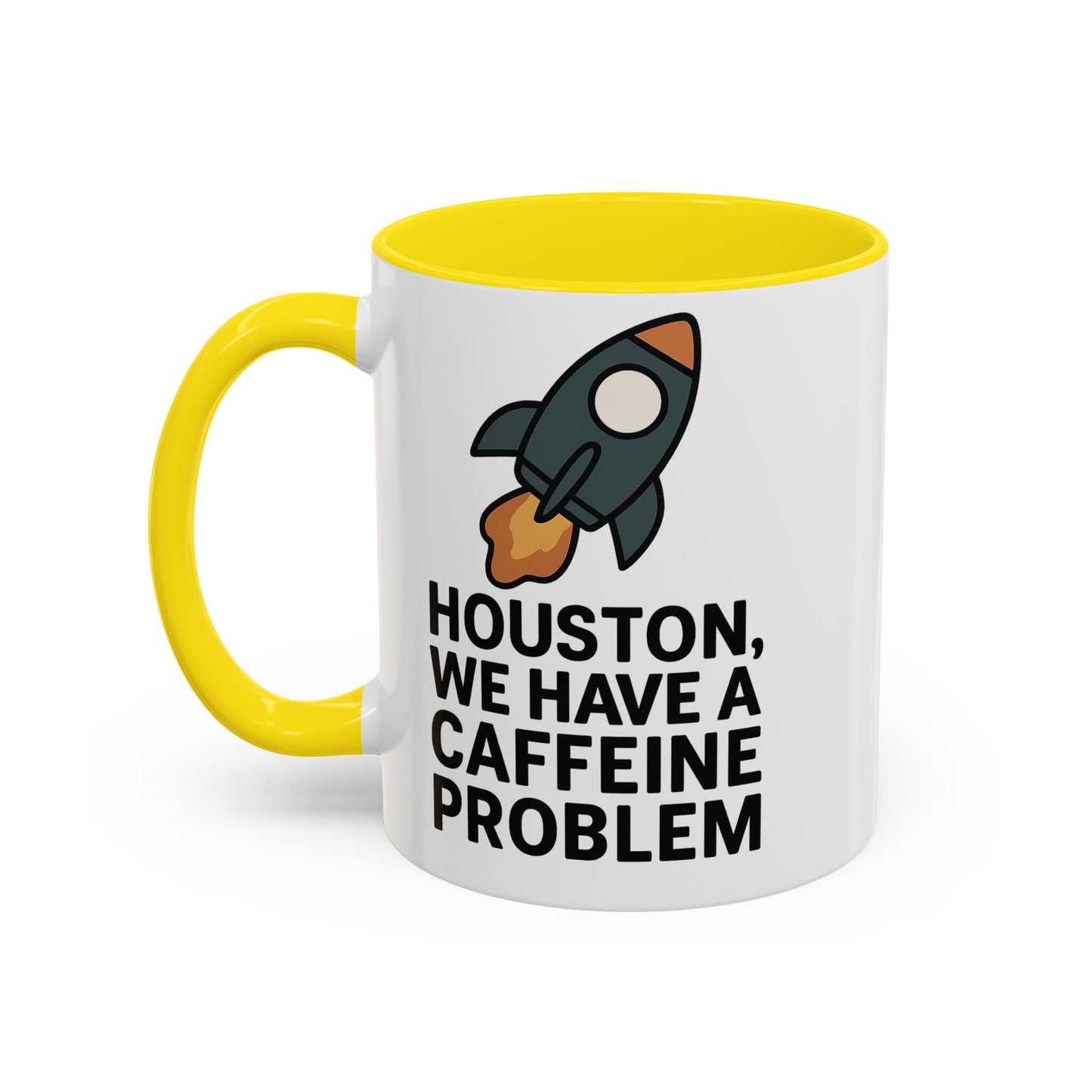 Houston We Have a Caffeine Problem Mug - Funny Coffee Cup for Space Lovers, Gift for Astronauts, Unique Kitchen Decor, Humor Mug