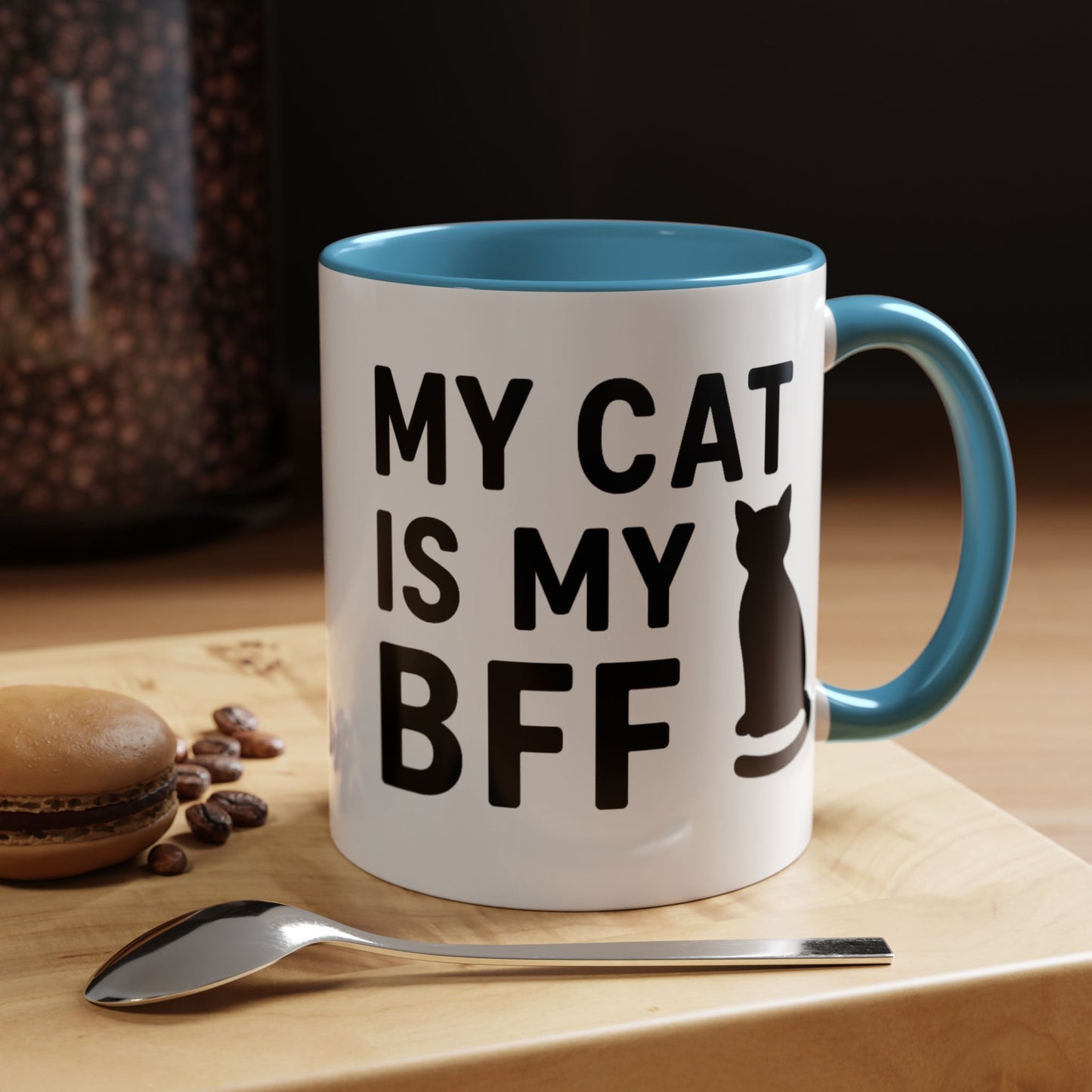 My Cat is My BFF - Perfect Gift for Pet Owners, Funny Pet Mug, Unique Cat Gifts, Cat Mom Mug, Animal Lover's Mug