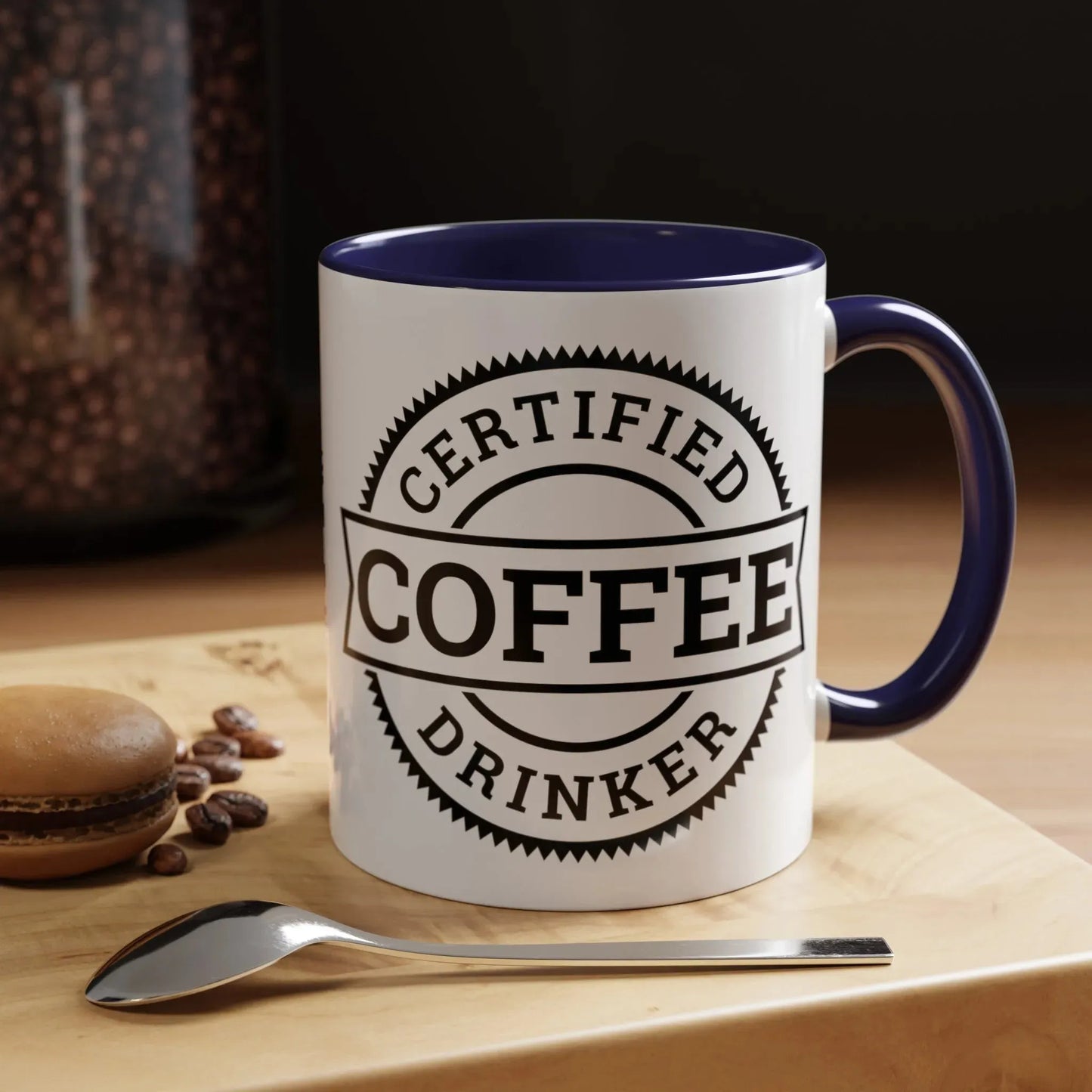 Certified coffee drinker 11oz two-tone ceramic mug - Unique gift for coffee lovers - Mug World