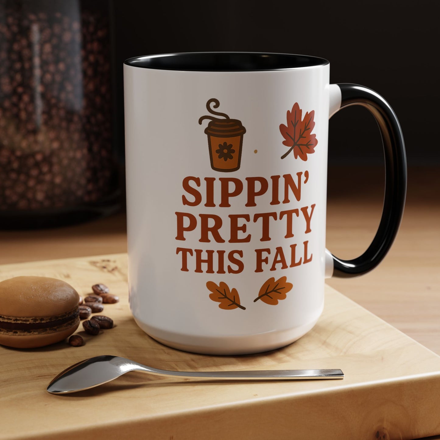 Sippin’ pretty this fall - Accent Coffee Mug (11, 15oz)