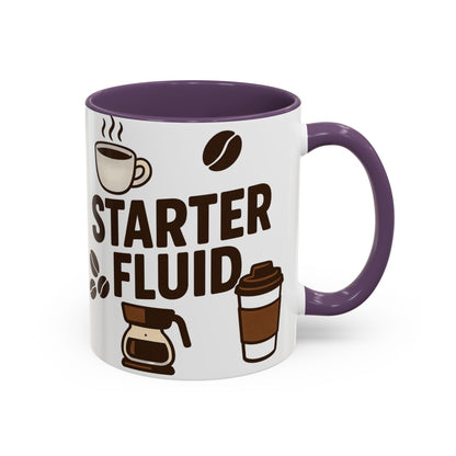 Starter Fluid Coffee Lover's Accent Mug – Perfect Gift for Birthdays, Holidays, or Office Use, Great for Your Morning Brew