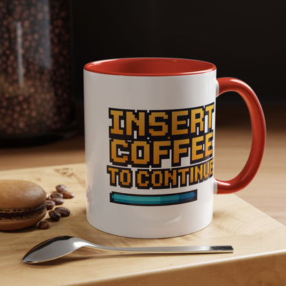 Insert Coffee to Continue, Gift for Tech Lovers, Office Desk Decor, Video Game Mug