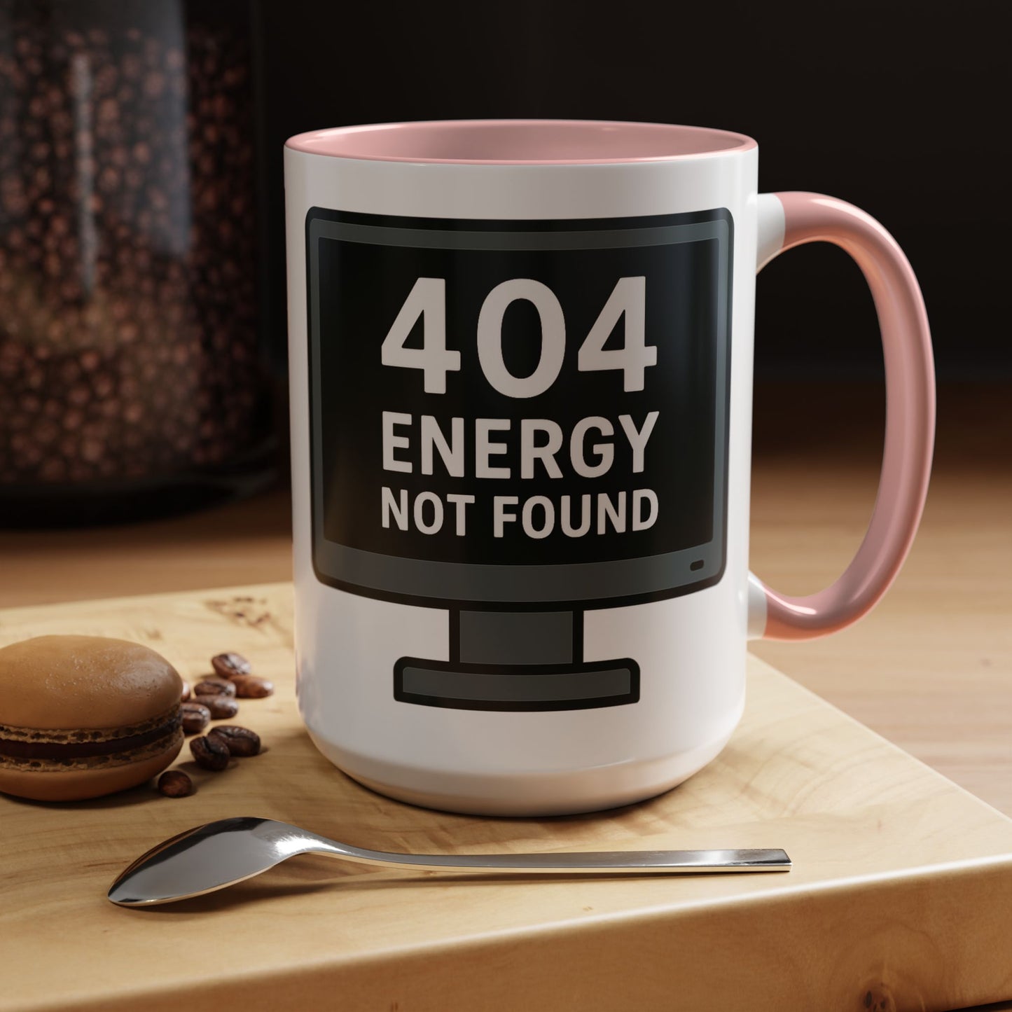 Humorous 404 Energy Not Found Coffee Mug, Funny Gift for Programmers, Unique Office Mug, Tech Lover's Gift, Coffee Lovers Mug